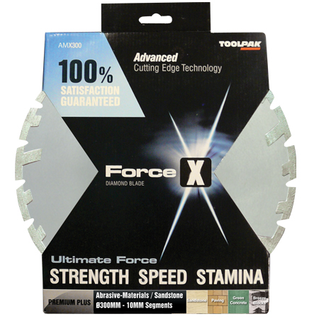 Diamond Blade 300 x 20mm Sandstone 10mm Segment Force X
